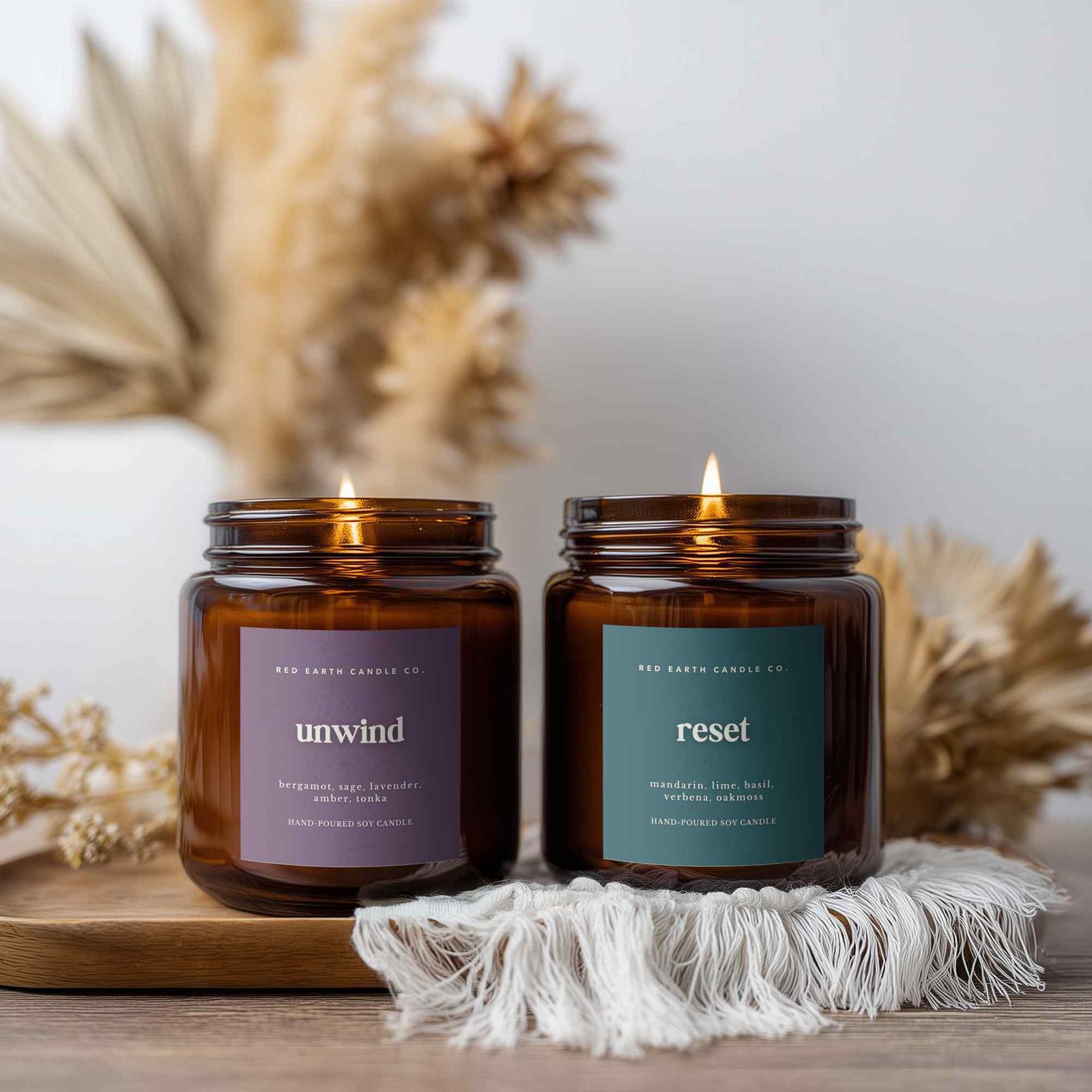 Two candles from the Ritual Collection.